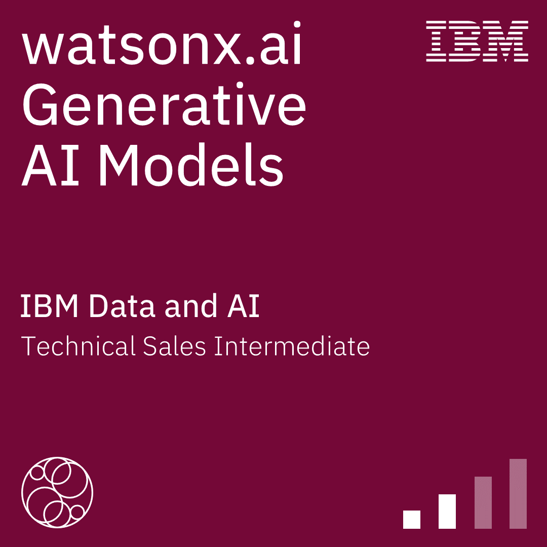 watsonx.ai Generative AI Models tech sales intermediate